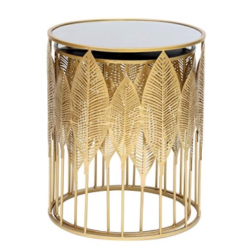 Homebeez Set of Gold End Tables Perfect for Any Decor