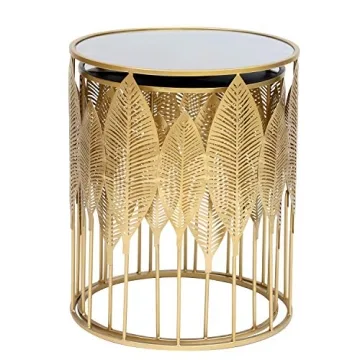 Homebeez Set of Gold End Tables Perfect for Any Decor