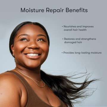 Odele Moisture Repair Sulfate-Free Shampoo & Conditioner Set, for Intense Hydration to help Restore and Nourish Dry or Damaged Hair, 13 Fl Oz Each (2-Pack)