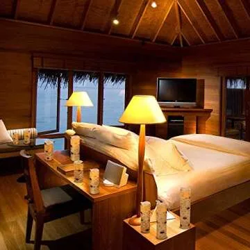 Enpornk Flameless Flickering Candles with Birch Bark Effect LED Candles 4"/5"/6"/7"/8"/9" Set of 9 Battery Candles Real Wax Pillar with 10-Key Remote Control - 2/4/6/8 Hours Timer