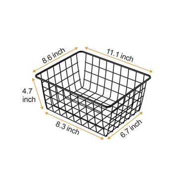 Cambond 4 Pack Wire Baskets for Kitchen and Home Organization