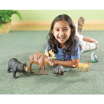 Learning Resources Jumbo Forest Animals - 5 Large Figures for Toddlers, Ages 3+