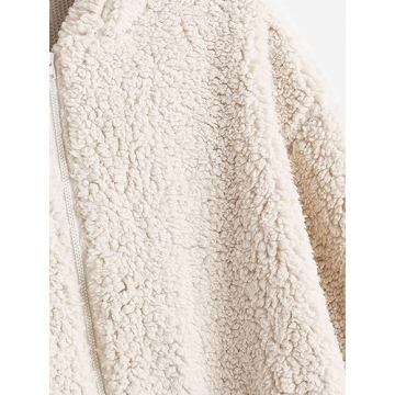 ZAFUL Women's Faux Shearling Teddy Jacket - Cozy Fashion