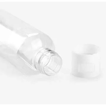 Bekith 30 Pack 2 oz Plastic Empty Bottles with Flip Cap, Clear Travel Containers Travel Size Bottles with 6pcs Funnels and 48pcs Labels - BPA-free