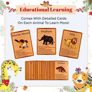 Noah's Ark Toy, Balancing Game Religious Stacking Educational Board Game with Animal Toy, 50 Animals