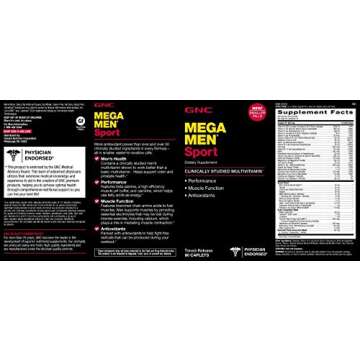 GNC Mega Men Sport Supplement, 90 Count