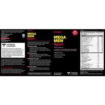 GNC Mega Men Sport Daily Multivitamin 180 Count