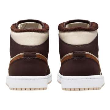 Nike Jordan Womens WMNS Air Jordan 1 MID SE DO6699 200 Cream Dark Chocolate - Size 8W