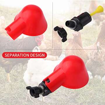 erduoduo 24 Packs Poultry Drinking Watering Cups for Chicken Quail Water Cups Drinker Automatic Farm