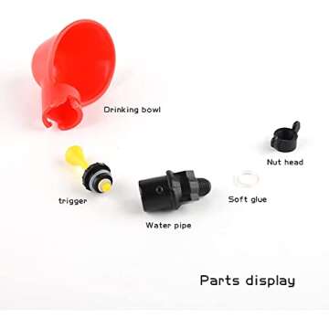 erduoduo 24 Packs Poultry Drinking Watering Cups for Chicken Quail Water Cups Drinker Automatic Farm
