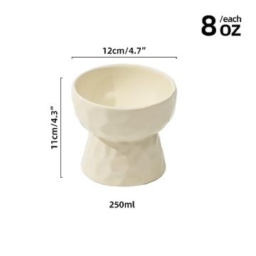Havniva Elevated Ceramic Cat Bowl for Healthy Eating