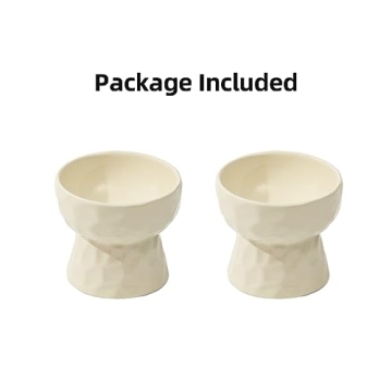 Havniva Elevated Ceramic Cat Bowl for Healthy Eating