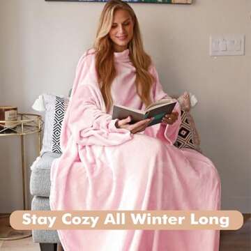 Tirrinia Wearable Blanket - Cozy Fleece with Sleeves