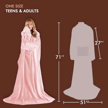 Tirrinia Wearable Blanket - Cozy Fleece with Sleeves