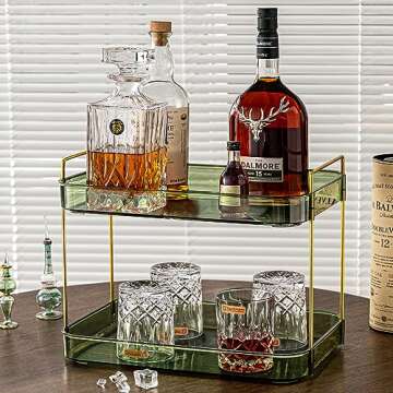 Coffee Bar Accessories,Coffee Station Organizers,Large Capacity Storage with Drain Board,Whisky Tray...