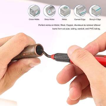 HAUTMEC Deburring Tool - Versatile with Swivelling Blades