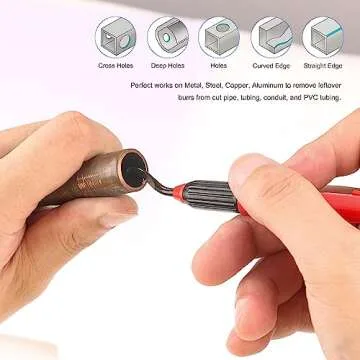 HAUTMEC Deburring Tool - Versatile with Swivelling Blades