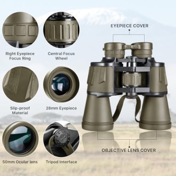 20x50 High-Powered Binoculars with Smartphone Adapter