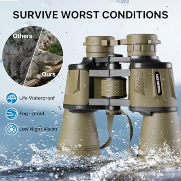 20x50 High-Powered Binoculars with Smartphone Adapter