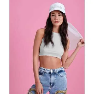 xo, Fetti Bachelorette Bride White Trucker Hat - Detachable Veil | Bach Party Decorations, Pearl Bride to Be Head Accessory, Bridesmaid Gift, Engagement Party Supplies, Cute Garden Party Cap