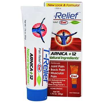 MediNatura T-Relief, Gel,Pain Relief,Arnica 1.76 OZ