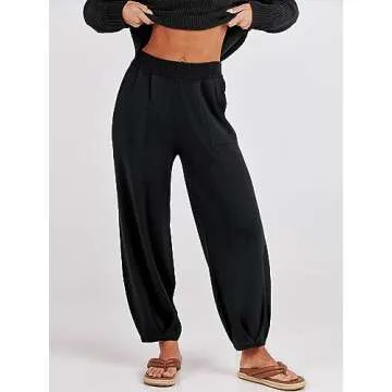 Stylish Caracilia Women's Two Piece Lounge Set in Black