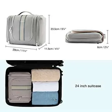 BAGSMART Hanging Toiletry Bag - Water-resistant Travel Organizer