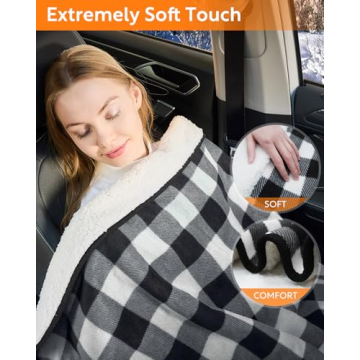 Heated Car Blanket - 12/24 Volt Electric Travel Comfort