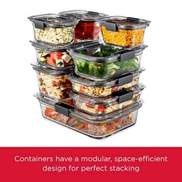 Rubbermaid Brilliance Glass Food Storage - Set of 4 Containers