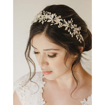 Elegant SWEETV Rhinestone Wedding Headband for Brides