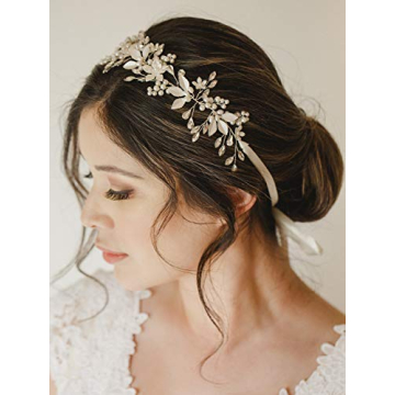 Elegant SWEETV Rhinestone Wedding Headband for Brides