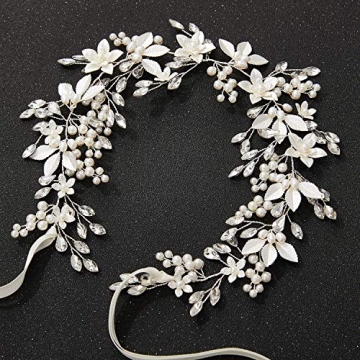 Elegant SWEETV Rhinestone Wedding Headband for Brides
