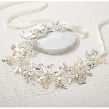 Elegant SWEETV Rhinestone Wedding Headband for Brides