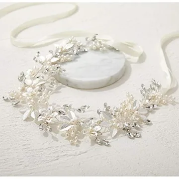 Elegant SWEETV Rhinestone Wedding Headband for Brides