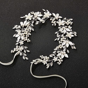 Elegant SWEETV Rhinestone Wedding Headband for Brides