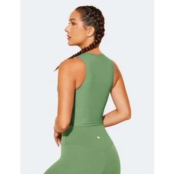 Natural Feelings Nudi Sports Bras for Women Removable Padded Yoga Tank Tops Sleeveless Fitness Workout Crop Tops