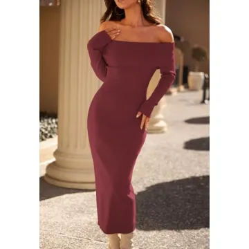 Elegant Off Shoulder Bodycon Winter Dress for All Occasions