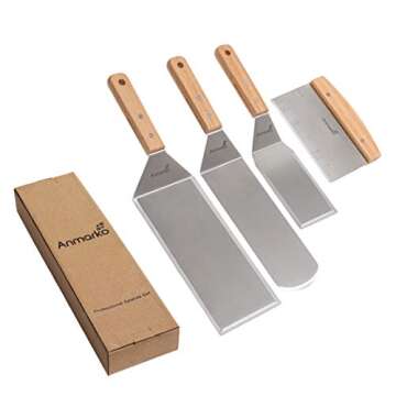 Professional Stainless Steel Spatula Set for Cooking