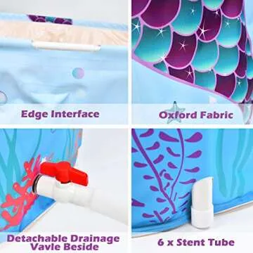 Portable Bathtub for Kids Adults Easy Setup