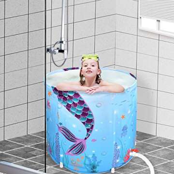 Portable Bathtub for Kids Adults Easy Setup