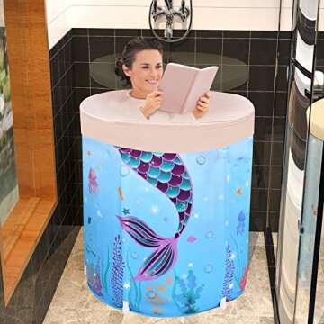 Portable Bathtub for Kids Adults Easy Setup