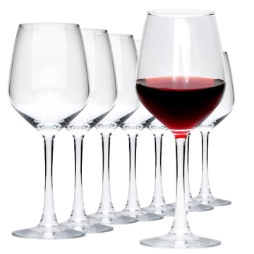 Cadamada Wine Glasses Set of 8, 12oz Red Wine Glasses, for Red or White Wine, High-end Banquet, Wedd...
