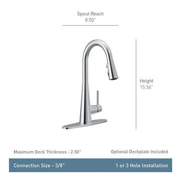 Moen Sleek Chrome One-Handle Kitchen Faucet
