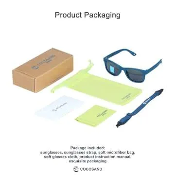 COCOSAND Flexible Baby Sunglasses with Strap Polarized UV Protection for Toddler Infant Newborn Boys...