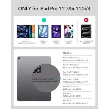 ESR iPad Air 11 inch Case with Keyboard(2024 M2) & iPad Pro 11 Customizable Keyboard