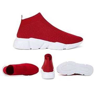 WXQ Men's Fashion Sneakers - Lightweight Breathable Walking Shoes Running Shoes Mesh Workout Casual ...