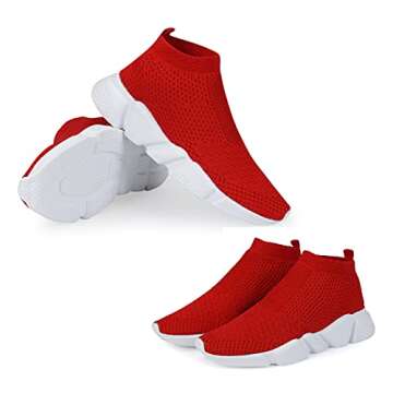 WXQ Men's Fashion Sneakers - Lightweight Breathable Walking Shoes Running Shoes Mesh Workout Casual Sports Shoes