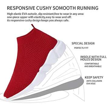 WXQ Men's Fashion Sneakers - Lightweight Breathable Walking Shoes Running Shoes Mesh Workout Casual Sports Shoes