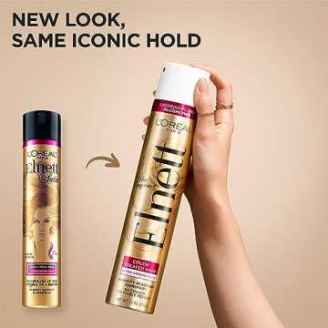 L'Oreal Paris Hair Care Elnett Satin Extra Strong Hold Hairspray For Color Treated Hair, Long Lastin...