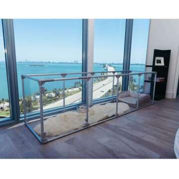 Clearly Loved Pets 27" Tall Large Lucidium Pet Pen, White